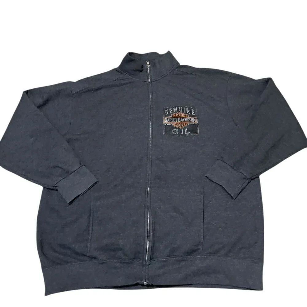 Harley Davidson Salt Lake City Utah Full Zip grey Jacket Men's s XL